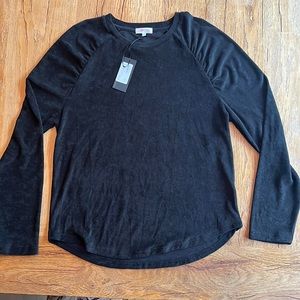 NWT Black terry cloth shirt by Goldie - M